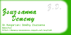 zsuzsanna demeny business card