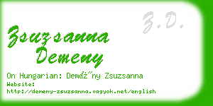 zsuzsanna demeny business card